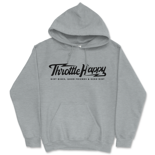 Throttle Happy Bolts Hoodie Gray